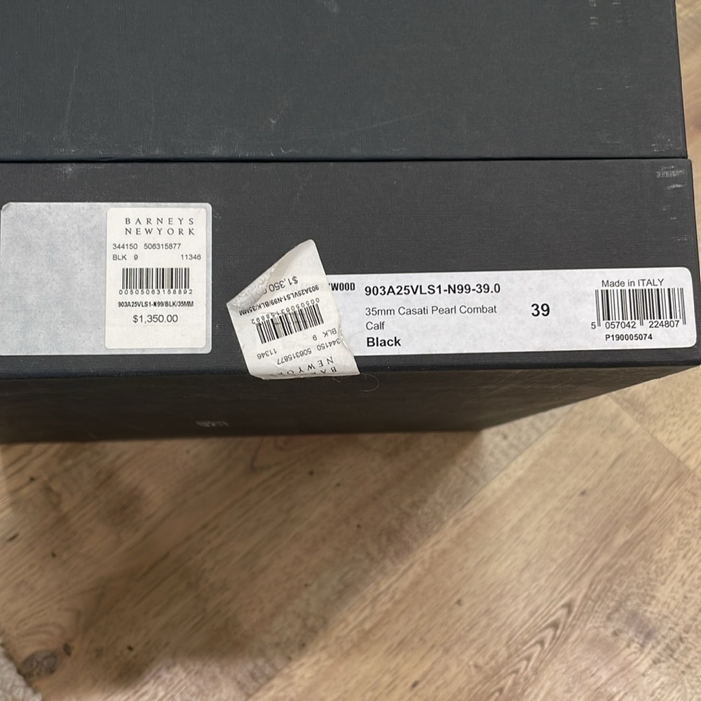 Nicholas Kirkwood | Casati Pearl Combat Boots | Black Leather | Size 39 - Picture 7 of 7